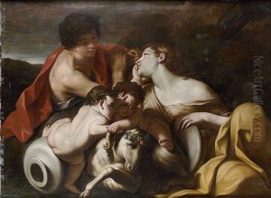 L'enfance De Jupiter by Carlo Cignani