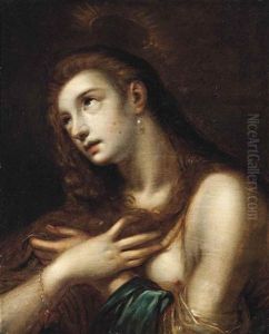 Penitent Magdalene With A Pearl Earring And Bracelet