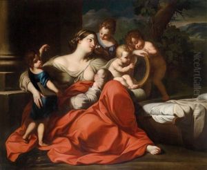 Allegorie Der Funf Sinne by Carlo Cignani