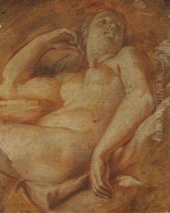 A Reclining Female Nude by Carlo Cignani