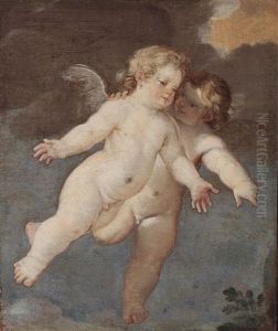 Zwei Fliegende Putti by Carlo Cignani