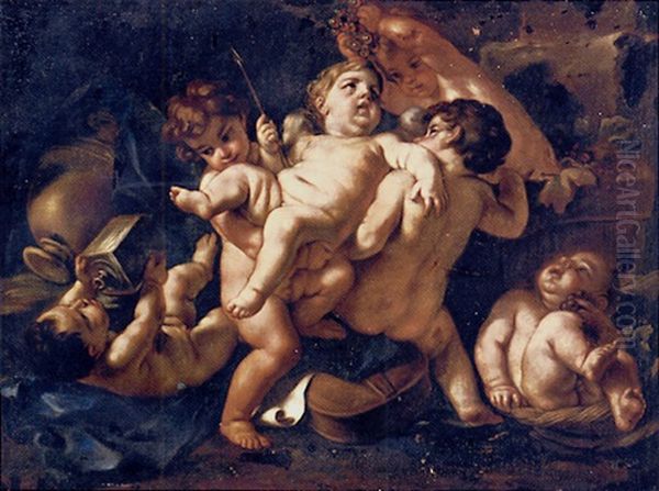The Infant Bacchus With Putti Disporting - view 1