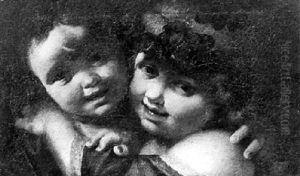 Putti Embracing by Carlo Cignani