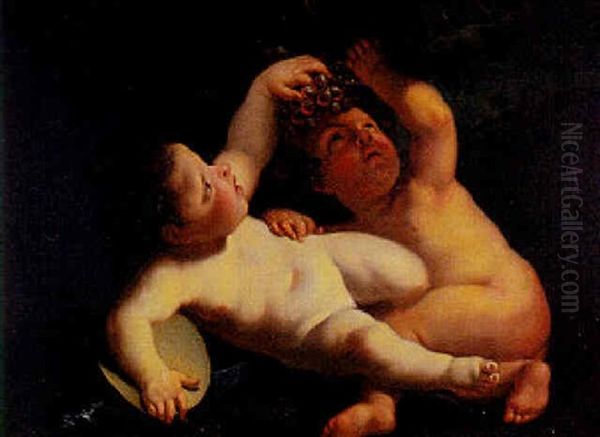 Bacchanalian Children With Grapes - view 1