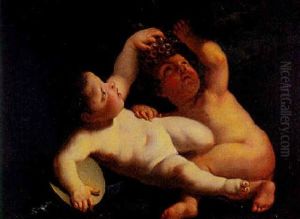Bacchanalian Children With Grapes