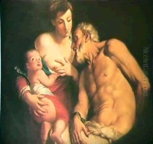 Cimon Und Pero (caritas Romana), Altere Wiederholung Des    Gemaldes Im Kunthistorischen Museum by Carlo Cignani