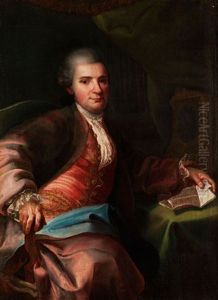 Portrait Eines Sitzenden Herrn Mit Briefen by Giambettino Cignaroli