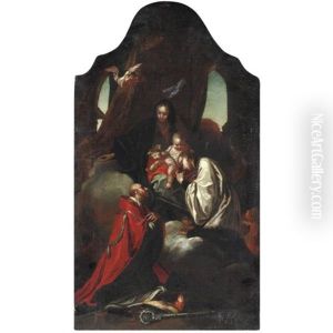 Madonna Col Bambino, Sant'agostino E Santo Vescovo