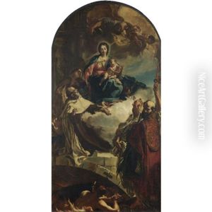 Santi Intercedono Presso La Madonna Per Le Anime Del Purgatorio
