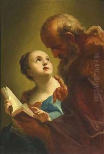 Joseph Unterrichtet Maria by Giambettino Cignaroli