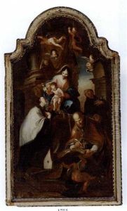 Madonna Med Barnet Tilbedes Af Helgener by Giambettino Cignaroli