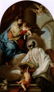 La Madonna Col Bambino Appare A Un Santo