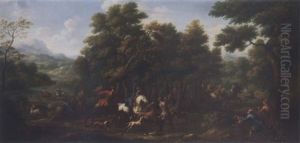 The Stag Hunt by Martino (il Veronese) Cignaroli