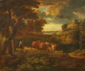 Landscape With A Shepherd And His Flock by Pietro Cignaroli