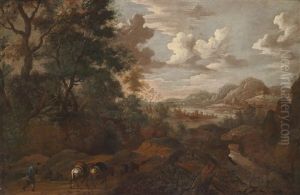 Weite Flusslandschaft Mit Reisenden by Vittorio Amadeo Cignaroli