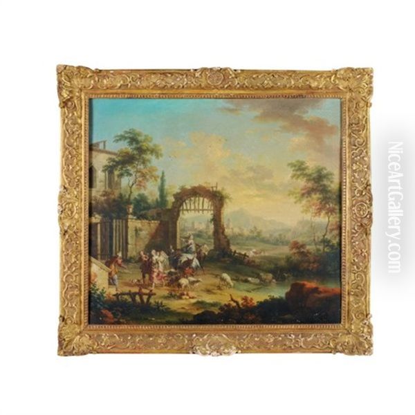 Moise Sauve Des Eaux (+ Tobbie Et L'ange Dans Un Paysage De La Campagne; Pair) - view 1