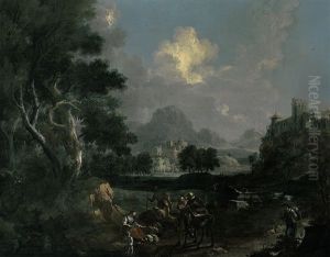 Piemontesische Landschaft Mit Befestigter Stadt Und Kastell