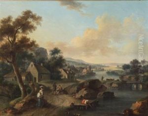The Road To Town by Vittorio Amadeo Cignaroli