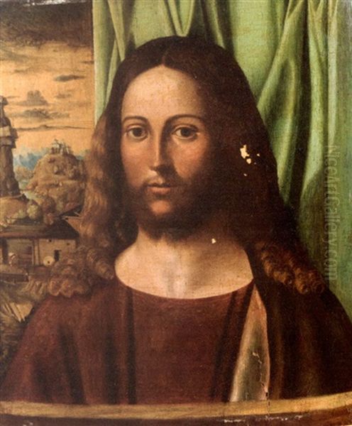 Le Christ En Buste Devant Un Paysage - view 1
