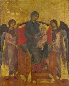 The Madonna And Child Enthroned With Two Angels by (Cenni Di Peppi) Cimabue