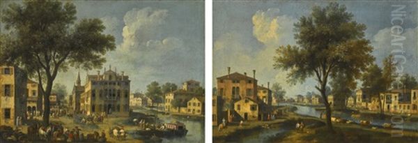 Village Scenes On The Brenta Canal - view 1