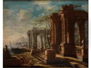 Landschaft Mit Ruinen Und Staffagefiguren Landschaft Mit Ruinen Und Staffagefiguren