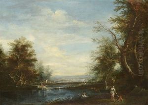 Paysage Anime Au Bord D'une Riviere Paysage Anime Au Bord D'une Riviere