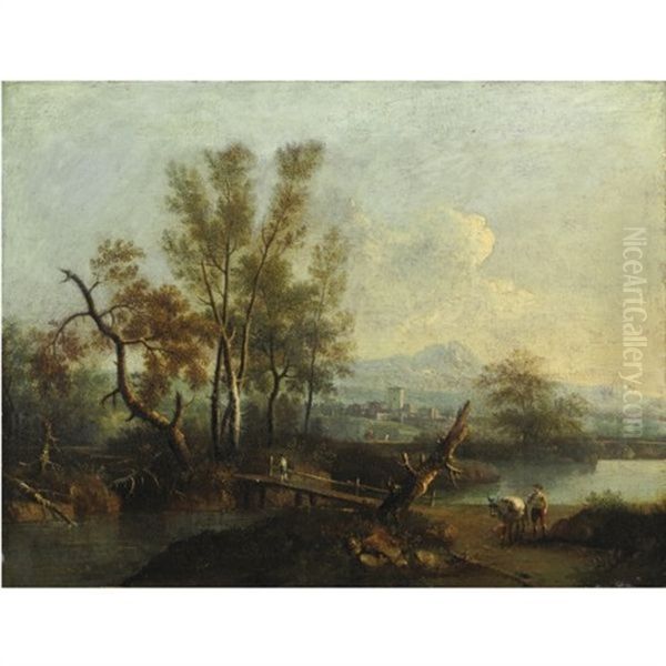 Paesaggio Fluviale Con Figure - view 1