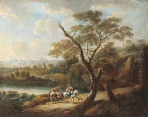 Paesaggio Con La Fuga In Egitto by Giovanni Battista Cimaroli