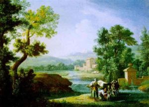 Fluslandschaft Mit Hirten Fluslandschaft Mit Hirten