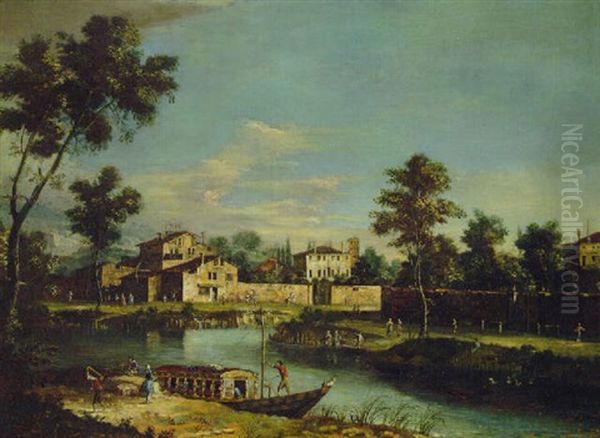 River Landscapes With Villas In The Veneto - view 1