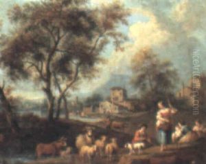 Landscape With Shepherds And Their Flock Landscape With Shepherds And Their Flock