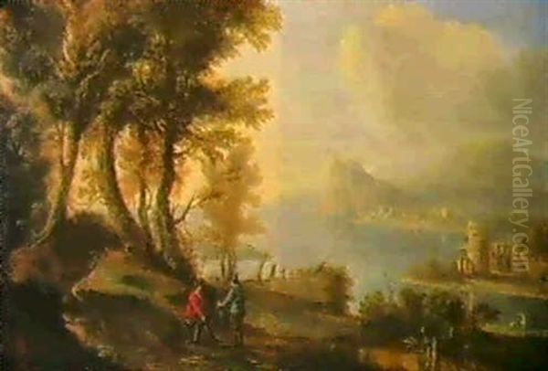 Landschaft Mit Berg Am See. - view 1