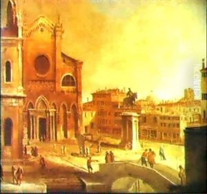 Veduta Di Campo San Giovanni E Paolo by Giovanni Battista Cimaroli