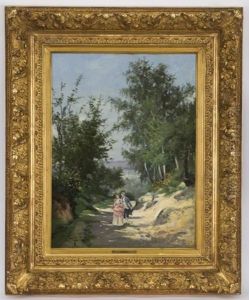 Courting Scene by Franck Jean Baptiste Louis Cinot