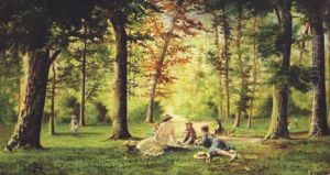 Picnic In The Park by Franck Jean Baptiste Louis Cinot