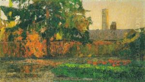 Paesaggio Con Campanile by Guido Cinotti
