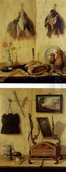 Nature Morte En Trompe-l'oil (+ Another; Pair) - view 1