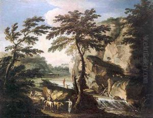 Paysage De La Campagne Italienne A La Cascade
