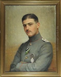 Portrait Eines Soldaten Im Dreiviertel-profil