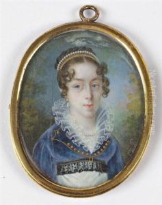 Portrait Presume De Marie Amelie De Bourbon, Duchesse D'orleans, Future Reine Des Francais by Pierre Charles Cior