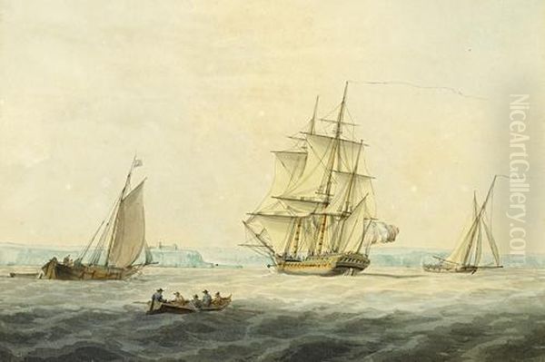 Shipping Off A Headland - view 1