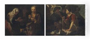 Le Repas Des Paysans, Et La Lavandiere by Giacomo Francesco Cipper
