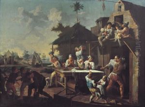 Scena Di Festa Di Contadini by Giacomo Francesco Cipper