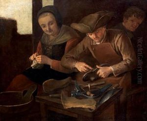 Dans L'atelier Du Cordonnier by Giacomo Francesco Cipper