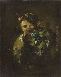 Knabe Mit Trauben (il Giovane Vendemmiatore) by Giacomo Francesco Cipper