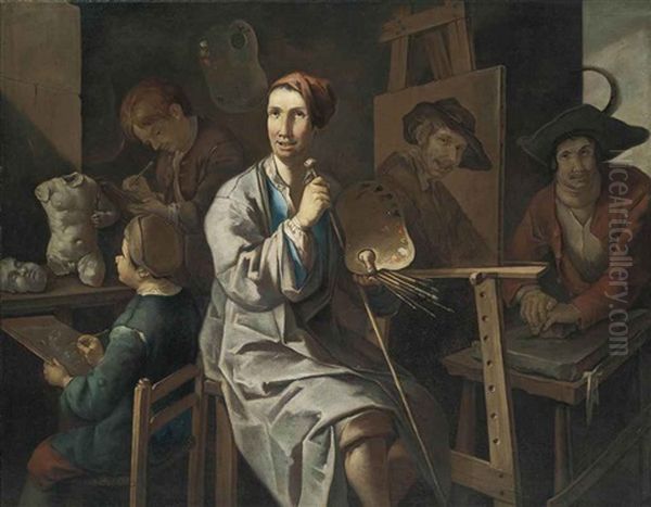 A Painter In His Studio - view 1
