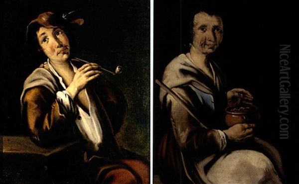 Fumatore Di Pipa (+ Donna Con Ciotola; Pair) - view 1