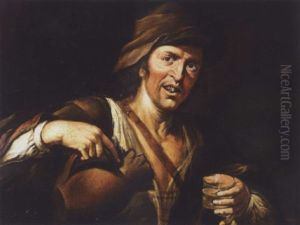 A Peasant Pouring A Glass Of Wine