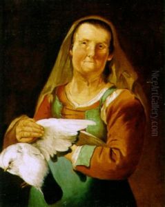 Ritratto Di Vecchia Con Piccione